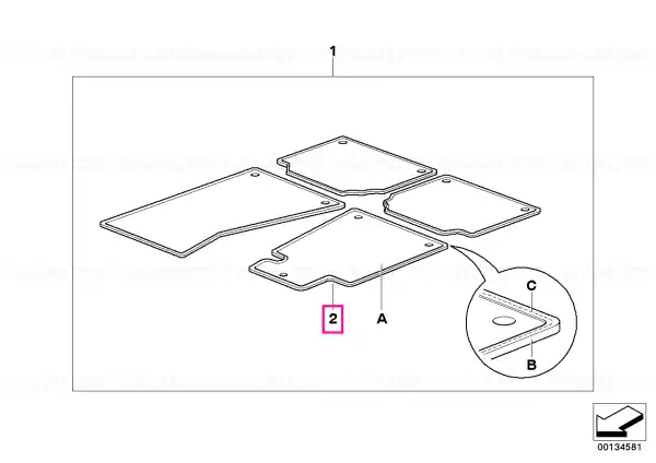 Floor mat velours driver side INDIVIDUAL - BMW Super ofertă