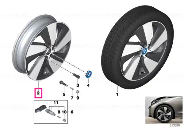 Jantă aliaj ușor 5JX19 ET:43 5JX19 ET:43 - BMW Premium