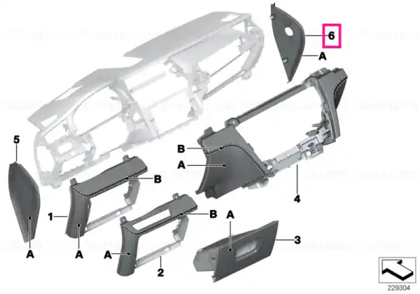 Reduceri Ornament lateral Airbag off dreapta INDIVIDUAL - BMW
